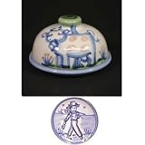 Butter Dish Round, Fisherman Walking Pattern