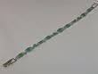 White & Green Opal Fashion Jewelry Bracelet - Sterling Silver - BR-0054