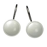 Color Rounds White Shower Curtain Hooks