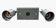 BELL 5883-5 OUTDOOR WEATHERPROOF LAMPHOLDER KIT, RECTANGULAR WITH PHOTOCELL, GREY BOXED