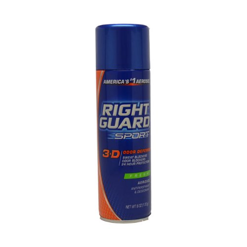 Sport 3-D Odor Defense Antiperspirant & Deodorant Aerosol Spray,Fresh by Right Guard for Unisex