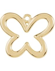 14K Yellow Gold Tiny Butterfly Charm