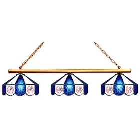 New York Yankees 3pc SWAG STAINED GLASS POOL BILLIARD TABLE LAMP LIGHT
