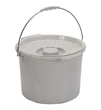 Commode Bucket with Handle and Cover   12 qt