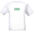 CHINA - GREEN LETTERING - Country Series - White T-shirt