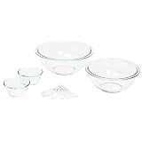 Pyrex Prepware 6-piece Prepware Set, includes1-each 1quart bowl, 1 1/2 quart bowl, 2 1/2 quart bowl, 2-each 6 ounce custard cups, 6pc measuring spoon set