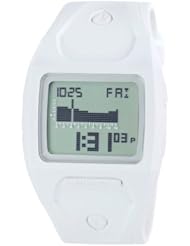 Nixon A530100 lodown digital white strap black dial unisex watch NEW