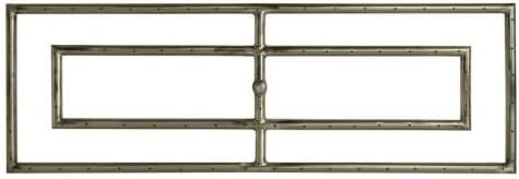 12" x 24" Rectangular Double Burner - Stainless Steel