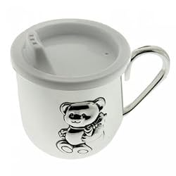 Baby Gift Teddy Bear Silver Plated Sippy Cup