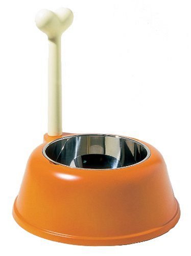 ALESSI アレッシィ Lupita ドッグボウル 犬のエサ入れ / オレンジ AMMI02 O & メダルセット