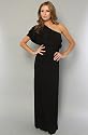 Blaque Label The Naomi Long Ruffle Dress in Black,Dresses for Women