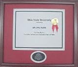 Ohio State University Diploma Frame With Suede Mat