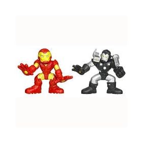 Marvel Super Hero Squad Iron Man (Tony Stark version with removable helmet) vs War Machine