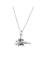 Sterling Silver One Sided Fireworks Necklace