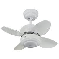 Monte Carlo 4MC20WH 20-Inch 4-Blade Mini Ceiling Fan, White