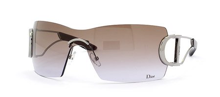 CHRISTIAN DIOR DIORLY 2/S 6LBJN RUTHENIUM BROWN VIOLET GRADIENT RIMLESS SHIELD SUNGLASSES