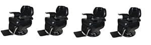 Four All Purpose Hydraulic Recline Barber Chairs Salon Beauty Spa Shampoo Black
