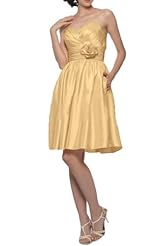 Taffeta 2014 Short Sweetheart Bridesmaid Dress 
