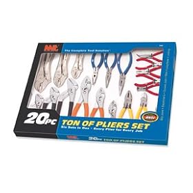 Click here to buy Professional-Grade Complete 20-Piece 6-in-1 Plier Set - LIFETIME GUARANTEE by MICHIGAN.