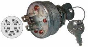 N2 N518 Starter/Ignition Switch & Key - 5 Terminals - Repl STD365402, 925-0267B, 532365402, Murray 21064, 725-0267, 725-0267A, 725-3026, Toro 23-0660, Dixon 4197, Craftsman 24688, More