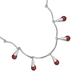 Sterling Silver Red Coral Squash Blossom Gift Station Necklace