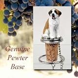 Saint Bernard Dog Wine Bottle Stopper - Smooth Hair