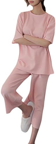 MyFav Women's Korean Fashion Pajama Sets Summer Leisure Sleepwear Loungewear