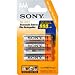 Sony Rechargeable AAA 900 mAh NiMH Batteries, 4 Pack