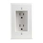 Leviton 689-W 15 Amp 1-Gang Recessed Duplex Receptacle, Residential Grade, with Screws Mounted to Housing, White