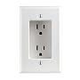 Leviton 689-W 1-Gang Recessed Duplex Receptacle, Residential grade, White