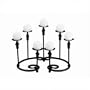 Black Finish 18" Wide Hearth Candelabra