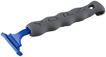 YORZ easy-to-hang personal razor grip for use with most multi-pack disposable razors (graphite gray)