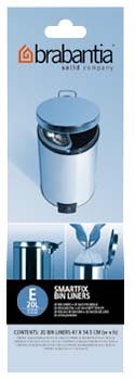 Brabantia Smartfix (E) 20 litre Bin Liners (40 bags)