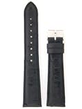 Watch Band Genuine Ostrich Leather Strap 16mm Black with Quick Release Springs