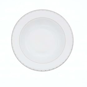 Lenox Grand Central Bone China Platinum Banded Pasta Bowl Rim Soup by Lenox