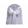 White Satin Wedding Chair Sash Bows (Set of 10)