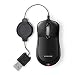 Belkin Retractable Mouse - Optical - USB - Black
