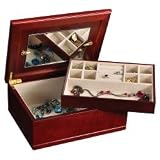 Francesca Cherry Finish Photo Top Jewelry Box