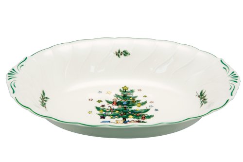 Nikko Happy Holidays Oval Vegetable Dish, 10-1/2-Inch On Sale