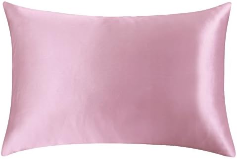 Sahara Fish 100% Mulberry Silk Pillowcase for Hair & Facial Beauty, Pillow Shams Cover with Hidden Zipper Standard Pink