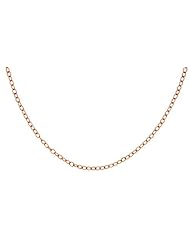 Ladies 14K Solid Rose Gold Link Chain Necklace 20" 2.3 Grams