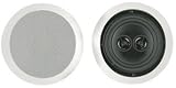 BIC America M-SR6D 150-Watt 2-Way In-Ceiling Speaker with Dual Tweeters, White
