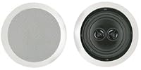 BIC America M-SR6D 150-Watt 2-Way In-Ceiling Speaker with Dual Tweeters, White