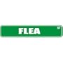 " FLEA ST " STREET SIGN