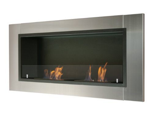 Ignis Lata Recessed Ventless Ethanol Fireplace with Glass On Sale