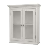 Madison Avenue Wall Cabinet with Glass Doors - White