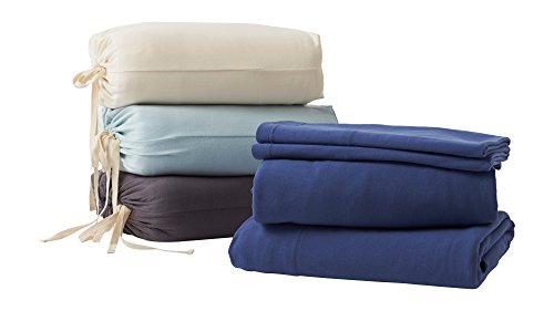 Organic Cotton Bedding Sets by Whisper Organic- GOTS Certified, 300 Thread Count- Queen,White