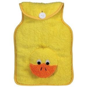 hot or cold water bottle with soft yellow duck cover cheap price
