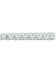 Sterling Silver Fancy Link Bracelet 8 Inches