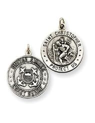 Sterling Silver St. Christopher US Coast Guard Medal